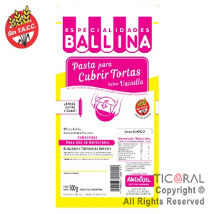 COBERTURA PARA TORTA 1/2K BLANCA VAINILLA BALLINA x 1